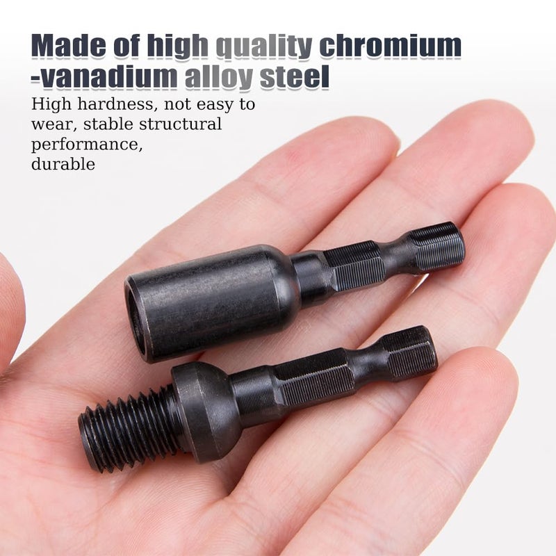 WSDMAVIS 2Pcs High Stability M10 Hanger Bolt Driver Double-Ended Screw Nut & Threaded Insert Driver Tool for Woodworking Home Appliance Fixing(1/4 Inch Drive M10*1.5mm) - Image 3